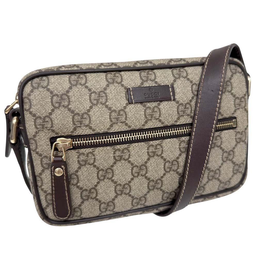 Gucci Shoulder Bag Beige GG Supreme Crossbody